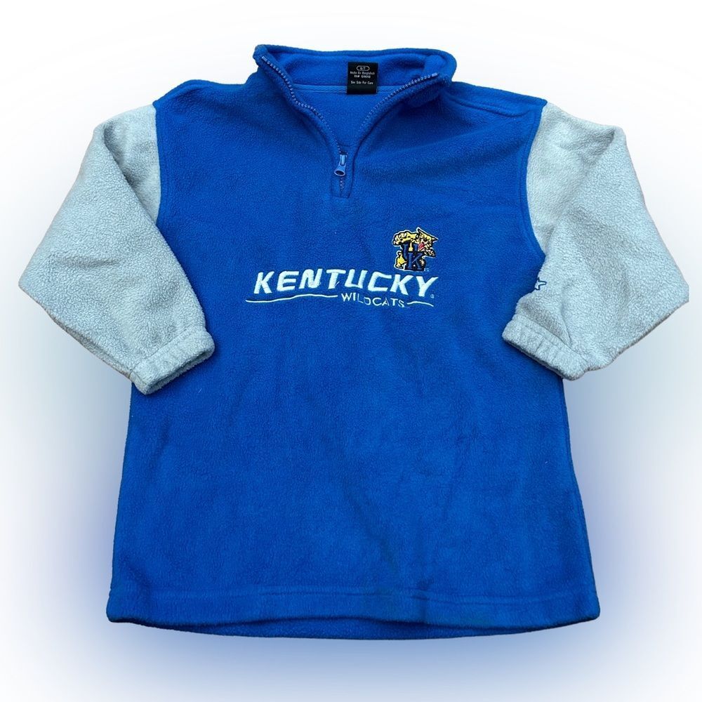 Vintage Starter Kentucky Wildcats Boys Fleece Quarter Zip Pullover Sweatshirt